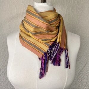 Cashmere England Scarf Soft Warm Multicolor 11x70 Elegant